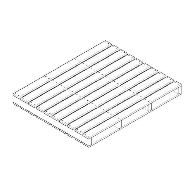 Palet de 1.400x1.115 mm. Reversible