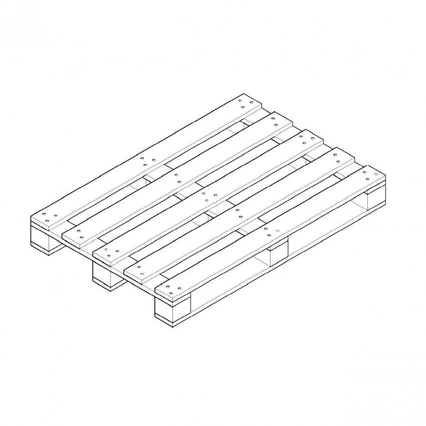 Palet de 1.200x800 mm. Taco de 100mm.