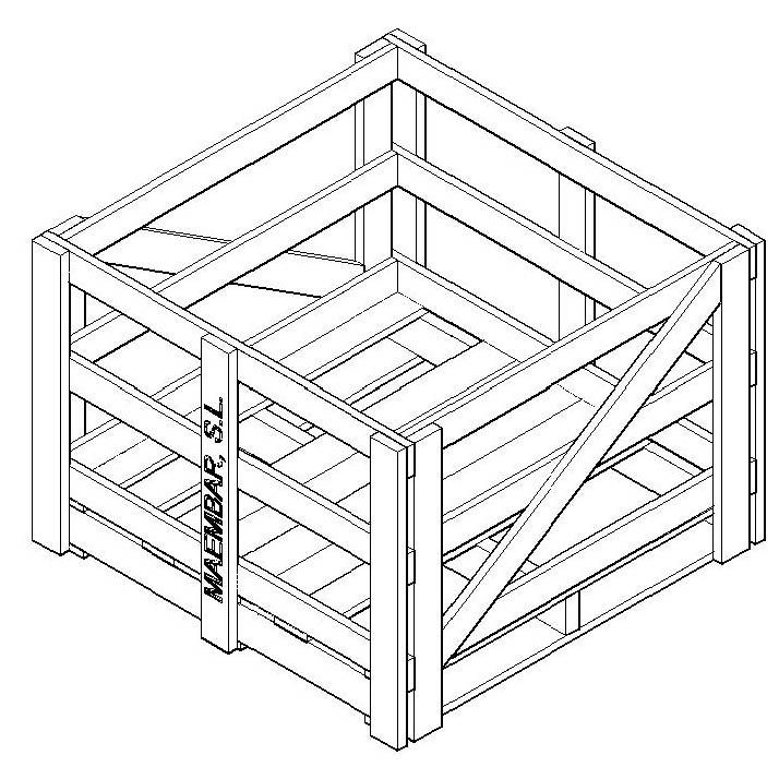 Cajon industrial 1.050x1.050x740 mm
