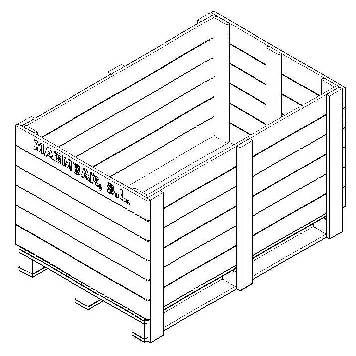 Cajon industrial 1.200x800x750 mm