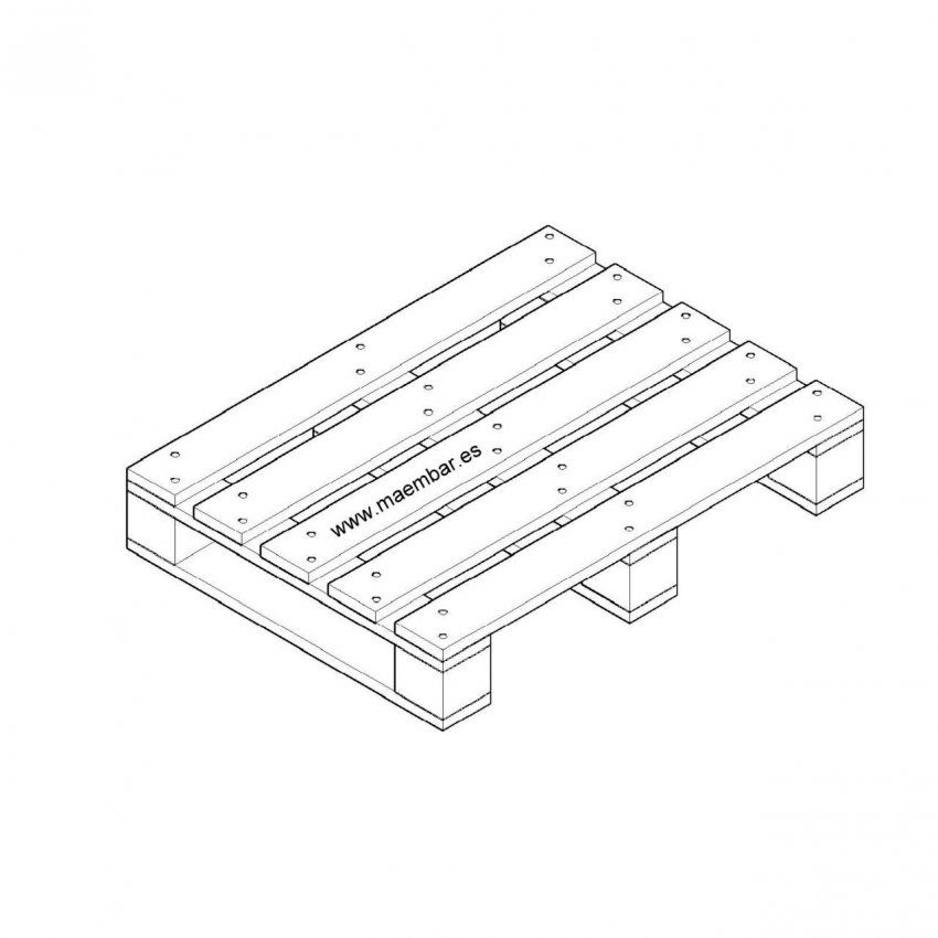 Palet de 800x600 mm. Taco de 90 mm.
