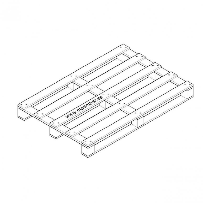 Palet de 1.200x800 mm. Taco de 70mm.