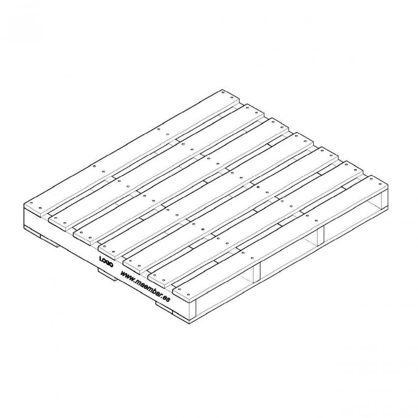 Palet de 1.200x1.000 mm. Americano