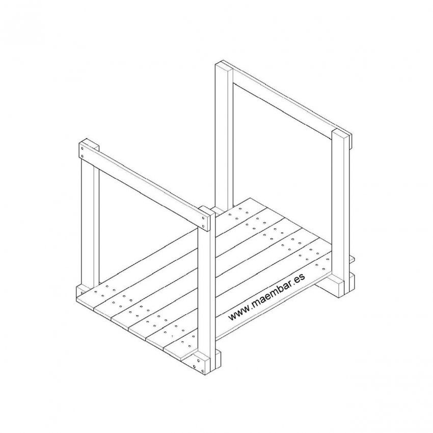 Palet de 1.000x740 mm. Con alero
